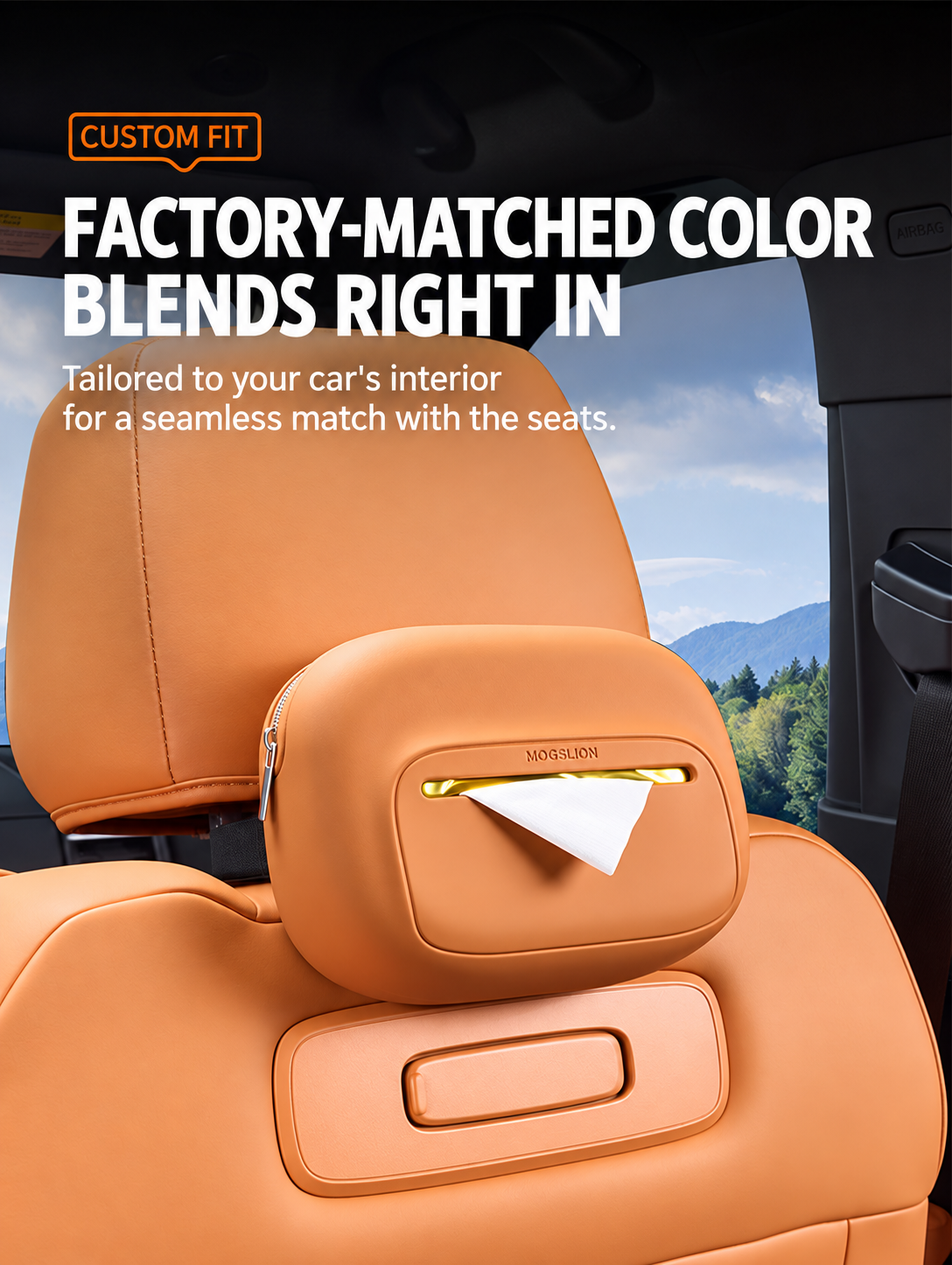 Leopard Titanium 7 ( 2 psc ) silicone tissue box for modifying car seat rear center console hanging tissue box interior.