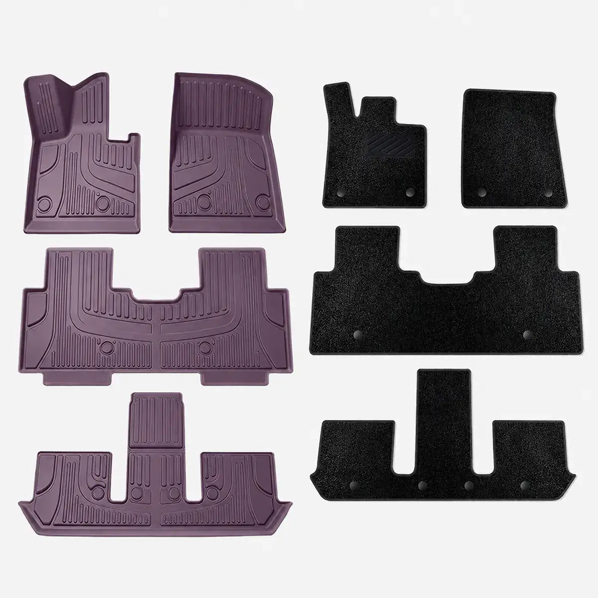 XPENG GX Double-Layer TPE Floor Mats with Removable Carpet Inserts
