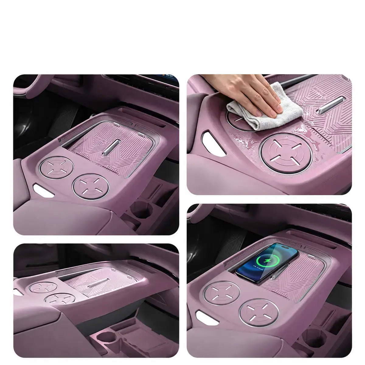 XPENG GX Center Console Wireless Charging & Cup Holder Silicone Mat