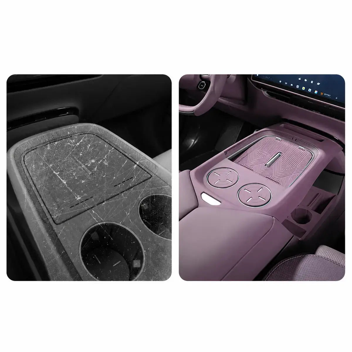 XPENG GX Center Console Wireless Charging & Cup Holder Silicone Mat