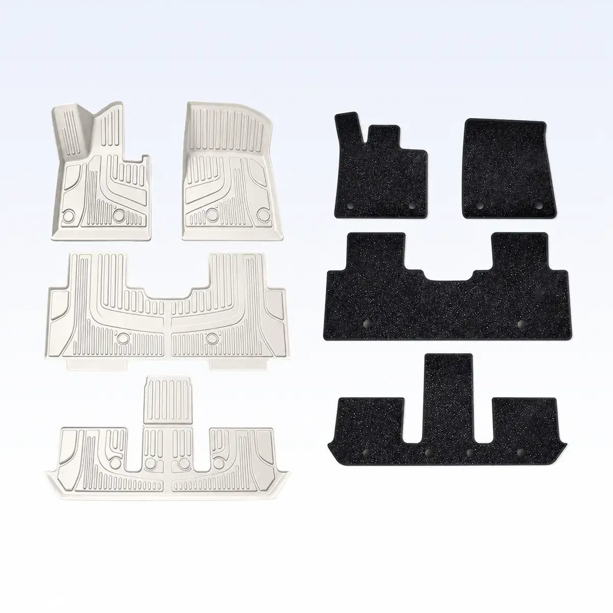 XPENG GX Double-Layer TPE Floor Mats with Removable Carpet Inserts