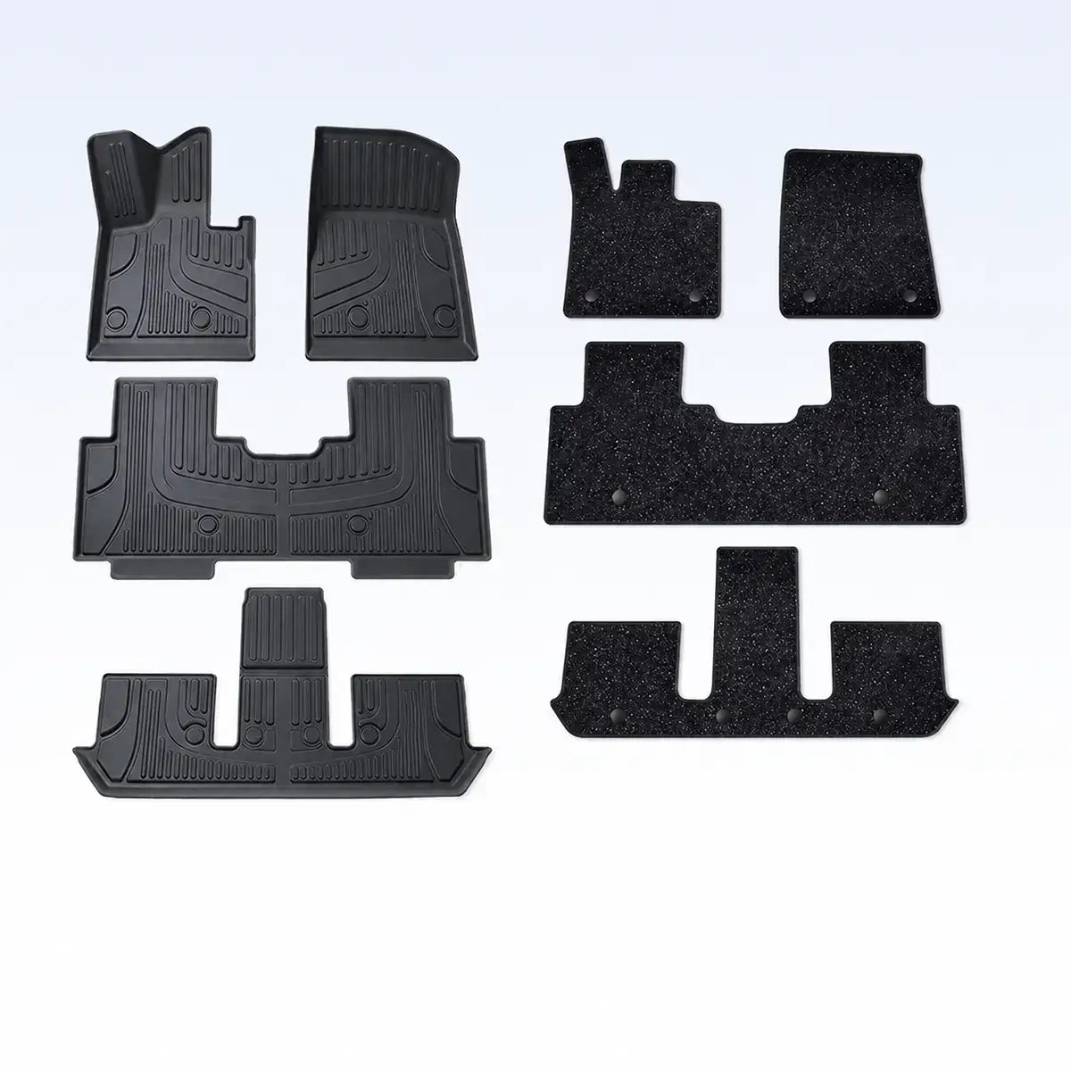 XPENG GX Double-Layer TPE Floor Mats with Removable Carpet Inserts
