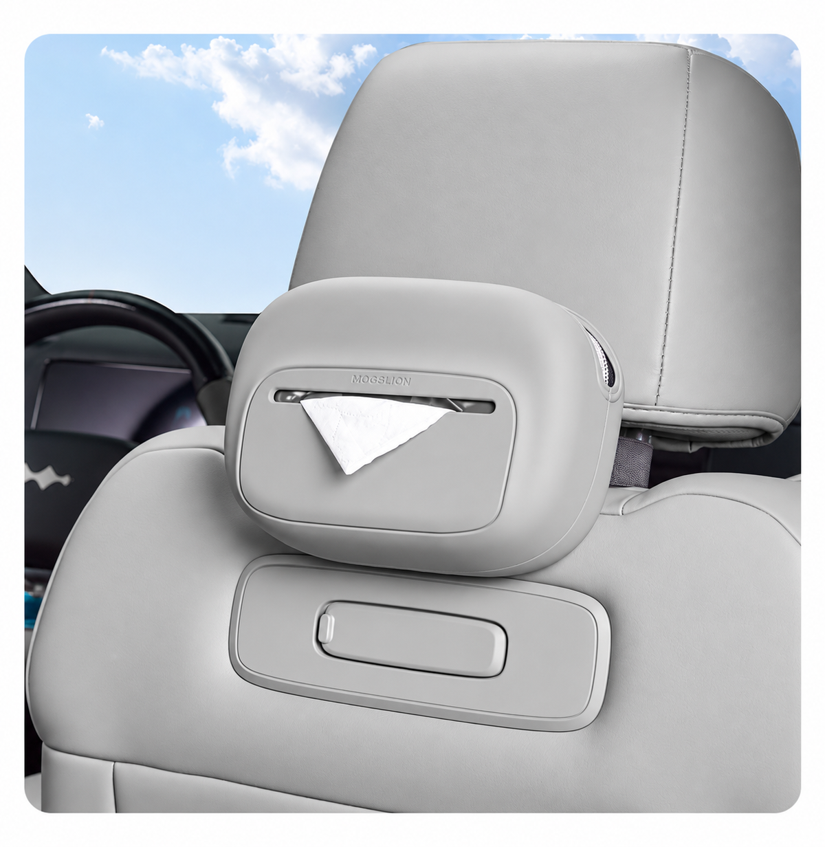 Leopard Titanium 7 ( 2 psc ) silicone tissue box for modifying car seat rear center console hanging tissue box interior.