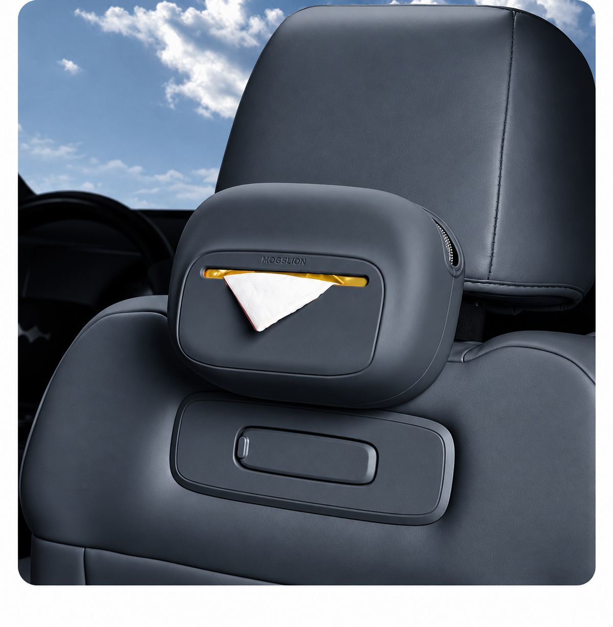 Leopard Titanium 7 ( 2 psc ) silicone tissue box for modifying car seat rear center console hanging tissue box interior.