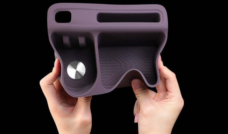 XPENG GX Second-Row Silicone Seat Side Storage Organizer – Cup Holder & Storage Tray
