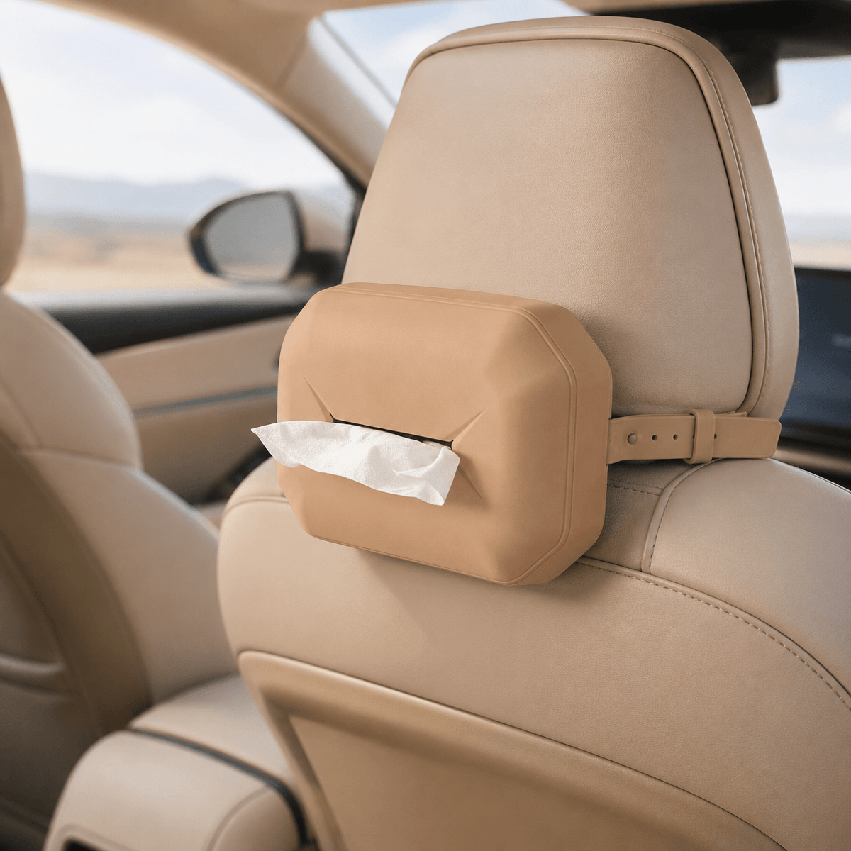 XPENG GX Seat Back Silicone Tissue Box Holder – Adjustable Headrest Mount ( 2 Pc's )
