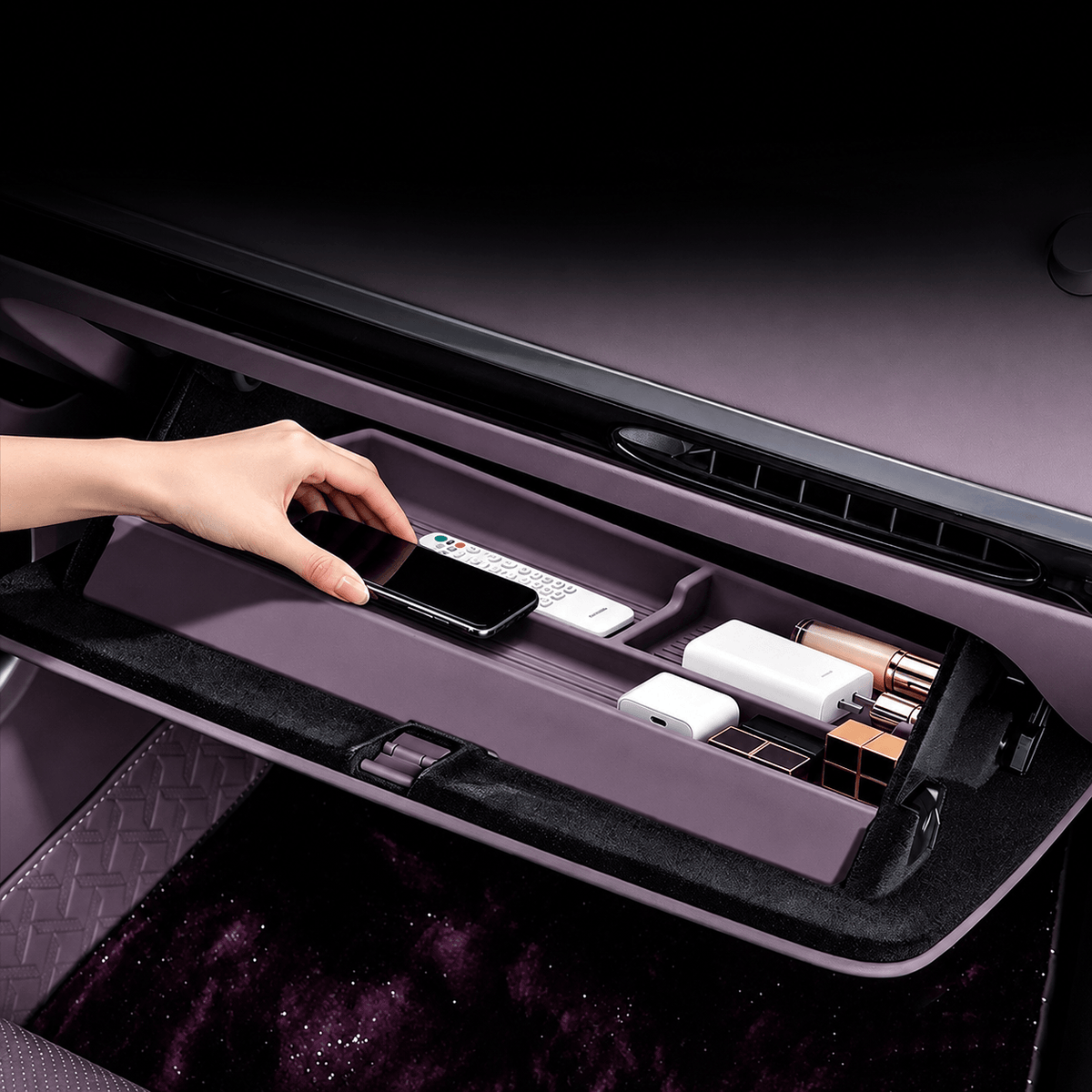 XPENG GX Front Passenger Glove Box Silicone Organizer Tray