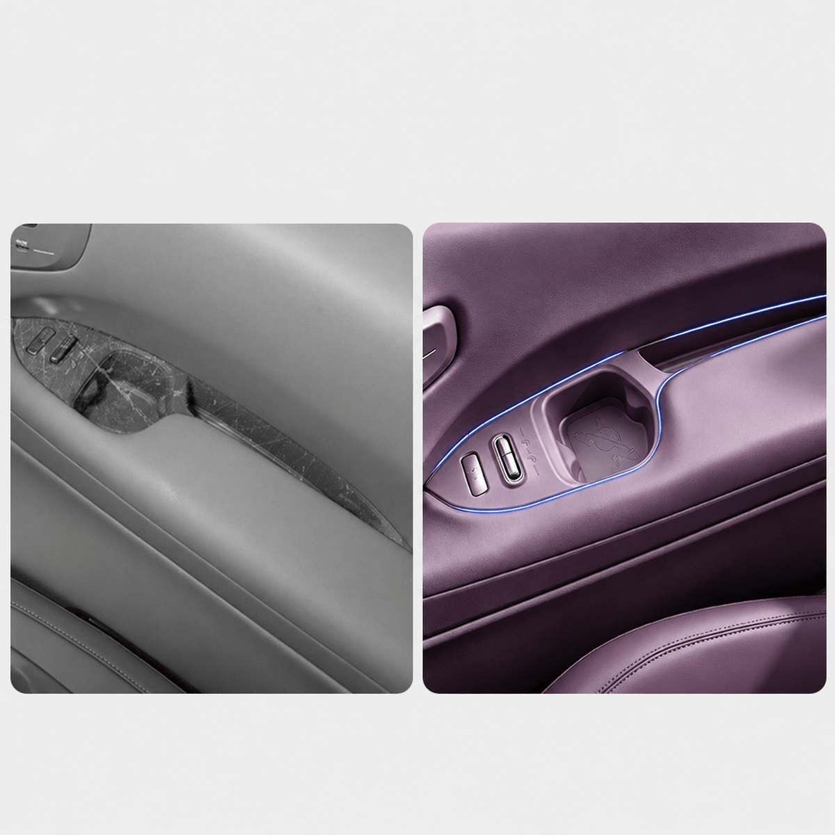 XPENG GX Third-Row Cup Holder & Armrest Silicone Mats – 2-Piece Set
