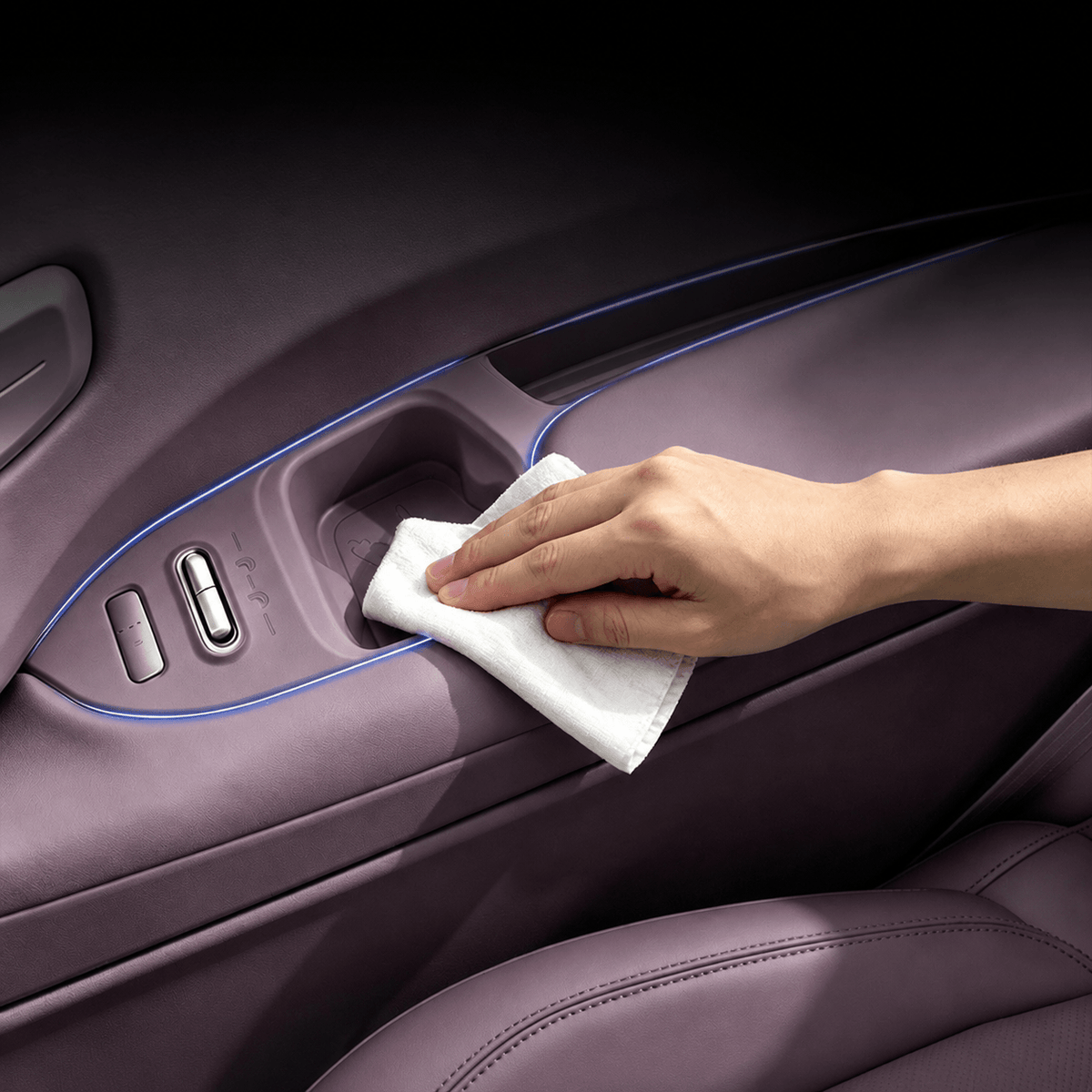XPENG GX Third-Row Cup Holder & Armrest Silicone Mats – 2-Piece Set