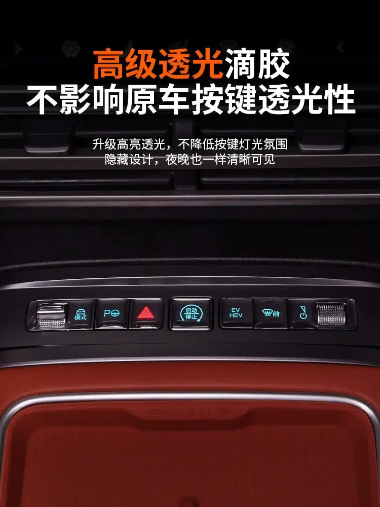 Leopard Titanium 7 center console button sticker, door panel adhesive protective film | 1688 Store UAE