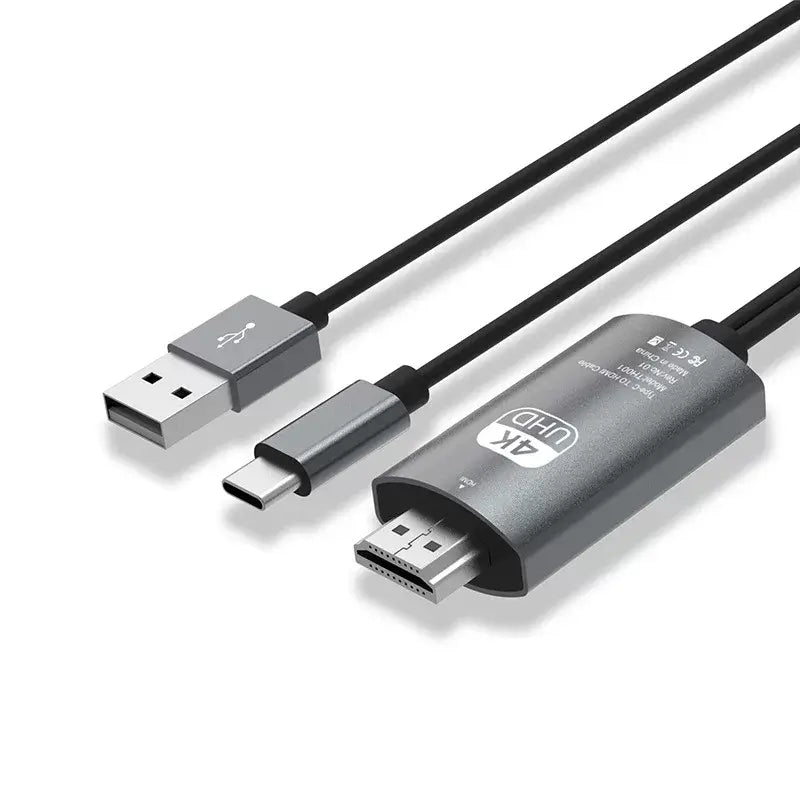 Type-C to HDMI + USB charging screen mirroring cable for connecting mobile phones, tablets, and laptops to TVs | 1688 Store UAE