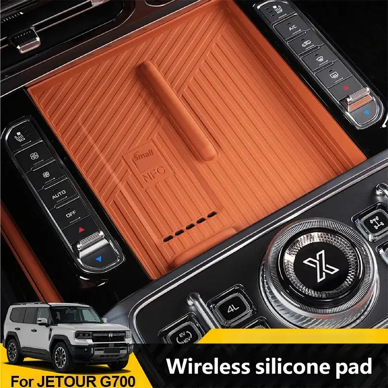 For JETOUR G700 2025+ Center Console Wireless Charging Pad Silicone Anti-slip Mat Protective Mat Dustproof Car Accessories | 1688 Store UAE