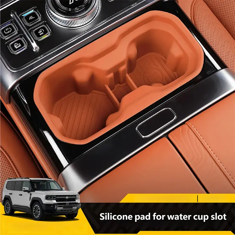 For JETOUR G700 2025+ Silicone Cup Holder Cup Holder Storage Box Anti Slip Mat Center Console Armrest Interior Accessories | 1688 Store UAE