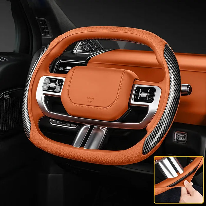 For JETOUR G700 2025+ Steering Wheel Cover Anti-slip Breathable Carbon Look Silicone Protective Cover Interior Car Accessories | 1688 Store UAE