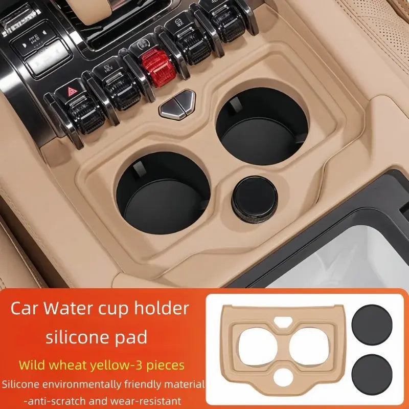Car Central Control Water Cup Silicone Pad Fit for BYD Leopard 8 Auto Central Control Water Cup Holder Anti-slip Protection Pad.
