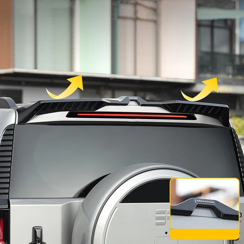 For Jetour G700 2025+ Car Roof Spoiler ABS Material Rear Tailgate Spoiler Exterior Upgrade Black Carbon Look Car Accessories | 1688 Store UAE