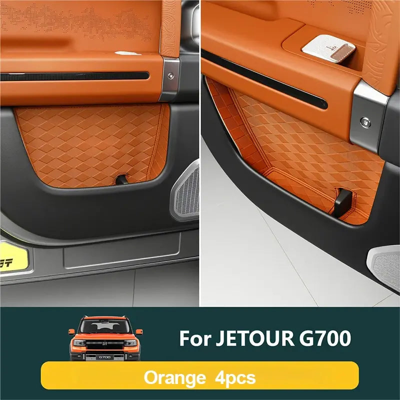 For Jetour G700 2025+ Front Rear Door Storage Mats 4 Doors Leather Mats Waterproof Interior Upgrade Car Accessories | 1688 Store UAE