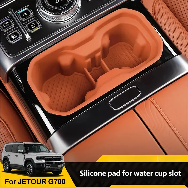 For JETOUR G700 2025+ Silicone Cup Holder Cup Holder Storage Box Anti Slip Mat Center Console Armrest Interior Accessories | 1688 Store UAE