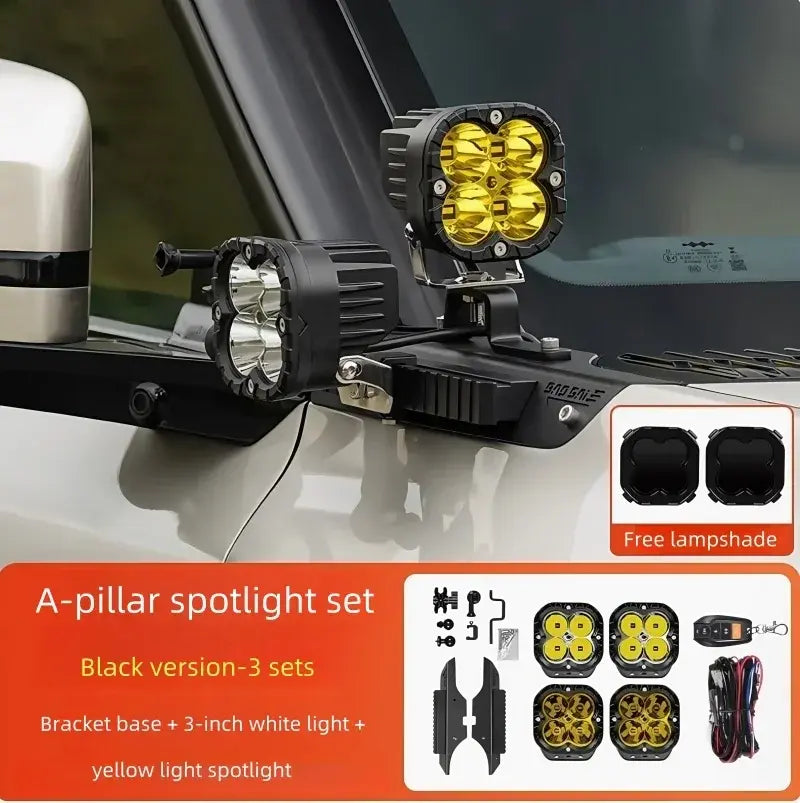 FOR BYD Leopard 8 Car A-Pillar Spotlight Bracket with LED Light Mount - Off-Road Modification Accessory | 1688 Store UAE
