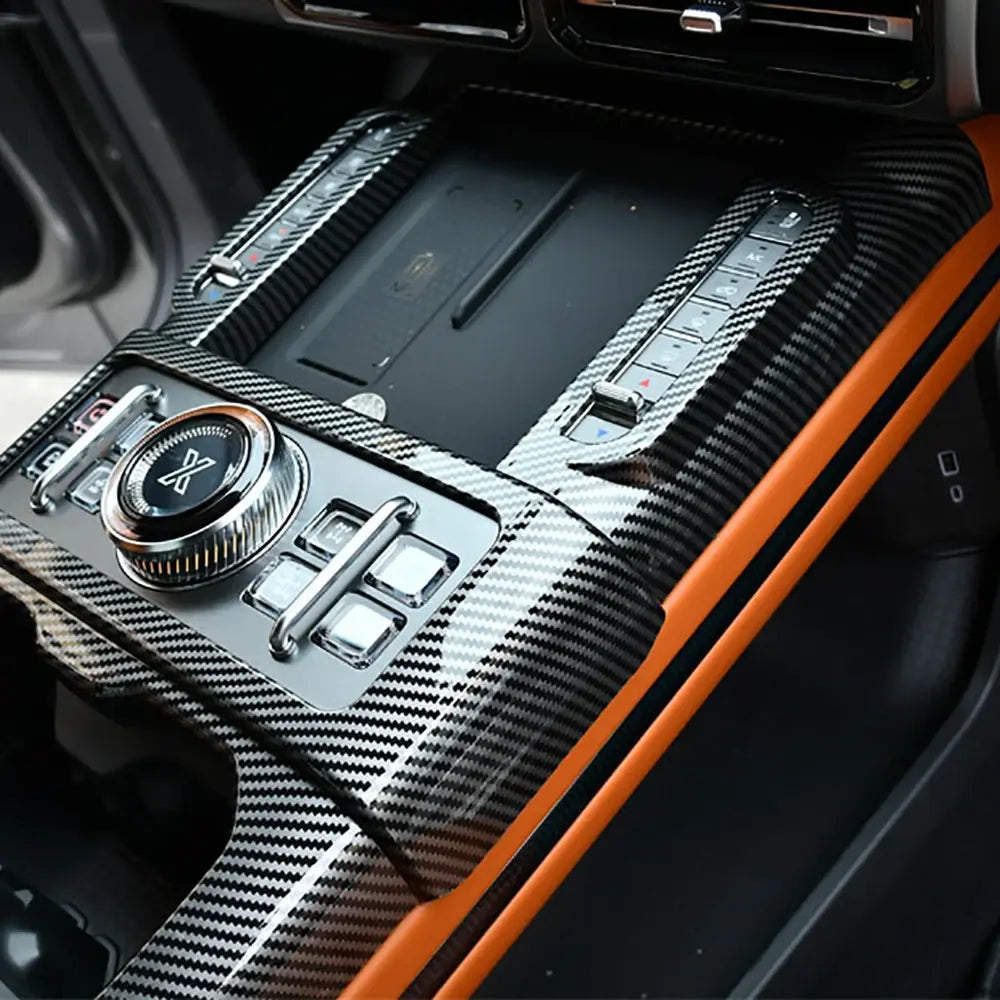 Car Central Control Gear Panel ABS Carbon Fiber Interior Modification Accessories Fit For Jetour G700 2025 2026 | 1688 Store UAE