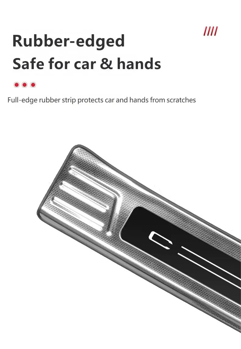 For BYD Leopard 7 Titanium 7 2025 2026 Car Door Sill Scuff Plate Welcome Pedal Protection Stainless Black/Silvery Garnish | 1688 Store UAE