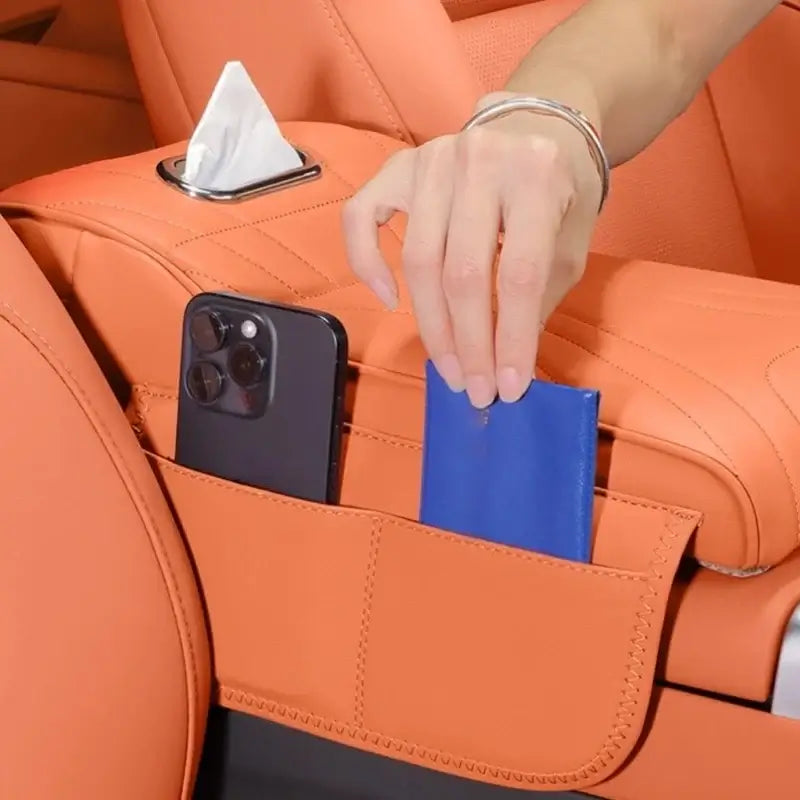 Armrest Box Pad for Polestones 01 ROX 01 2024 Protective Cover Height-Enhancing Cushion Built-in Tissue Holder Accessory | 1688 Store UAE