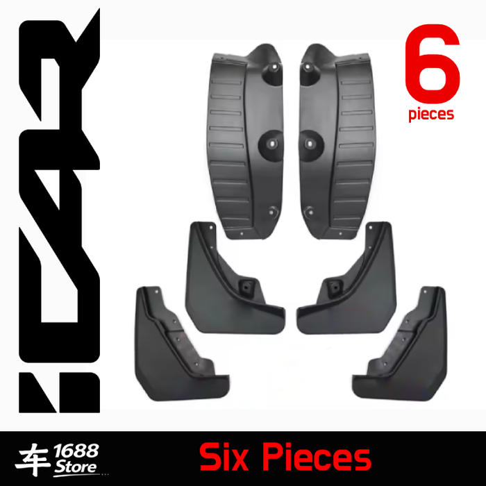 iCAR V27 Mud Flaps – 6-Pieces Set | Front & Rear