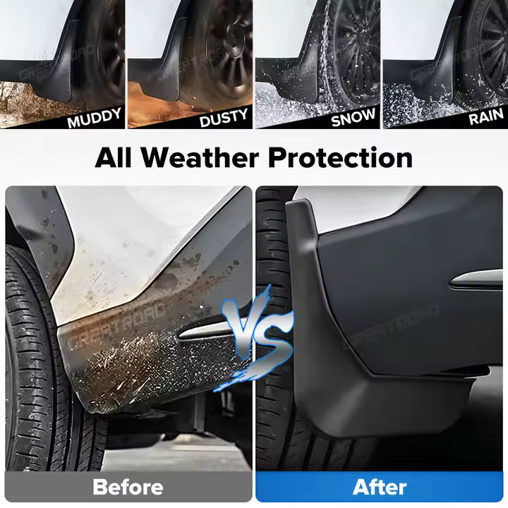iCAR V27 Mud Flaps – 6-Pieces Set | Front & Rear