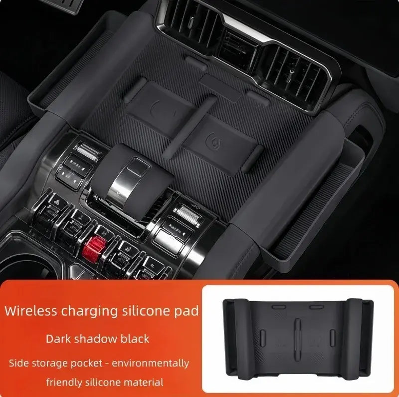 Fangcheng Leopard 8 Silicone Pad - Wireless Charging, Anti-Slip, Center Console & Storage Box Protector, Interior Accessories.