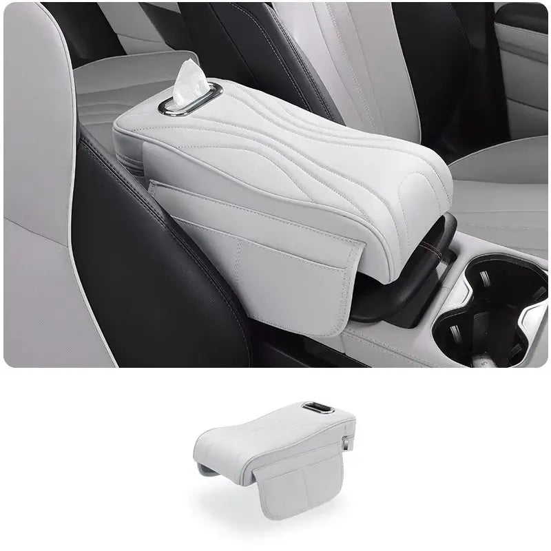 Armrest Box Pad for Polestones 01 ROX 01 2024 Protective Cover Height-Enhancing Cushion Built-in Tissue Holder Accessory | 1688 Store UAE