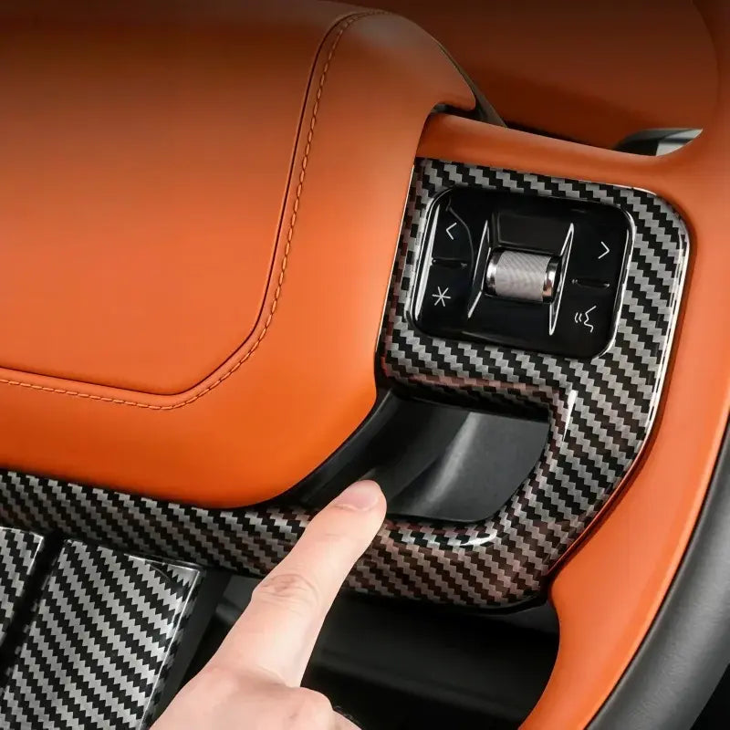 Fit for Jetour Zongheng G700 Automobile Steering Wheel Carbon Fiber Texture Decorative Frame Automobile Interior Accessories | 1688 Store UAE