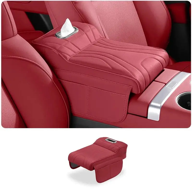 Armrest Box Pad for Polestones 01 ROX 01 2024 Protective Cover Height-Enhancing Cushion Built-in Tissue Holder Accessory | 1688 Store UAE