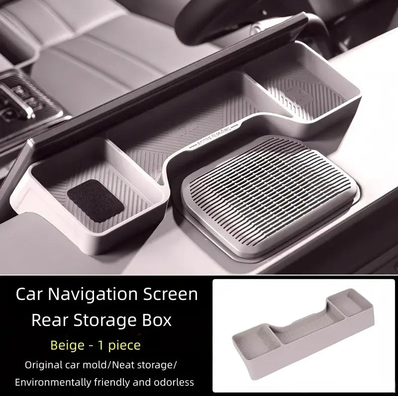 Car Center Console Screen Rear Storage Box Fit for Chery Jetour G700 Auto Navigation Screen Rear Storage Box Car Upgrade Parts | 1688 Store UAE