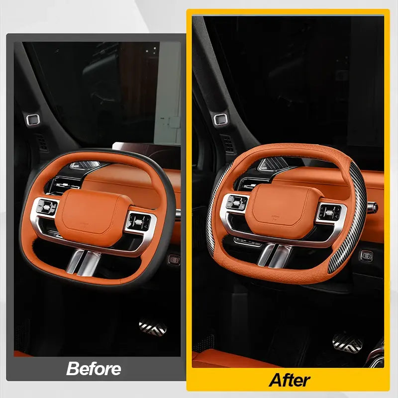 For JETOUR G700 2025+ Steering Wheel Cover Anti-slip Breathable Carbon Look Silicone Protective Cover Interior Car Accessories | 1688 Store UAE