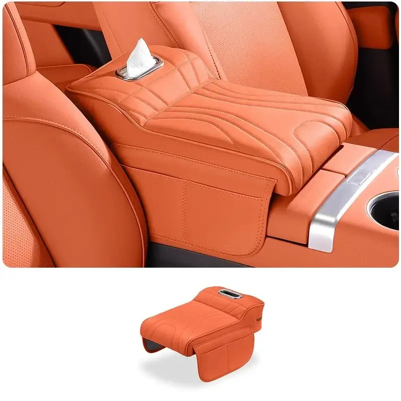 Armrest Box Pad for Polestones 01 ROX 01 2024 Protective Cover Height-Enhancing Cushion Built-in Tissue Holder Accessory | 1688 Store UAE