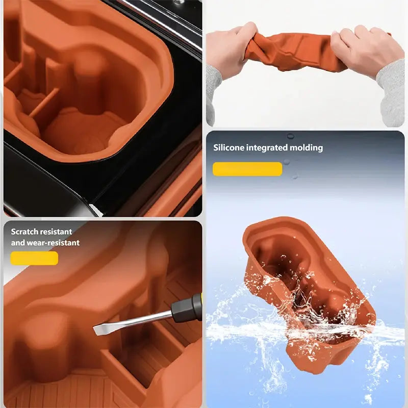 For JETOUR G700 2025+ Silicone Cup Holder Cup Holder Storage Box Anti Slip Mat Center Console Armrest Interior Accessories | 1688 Store UAE