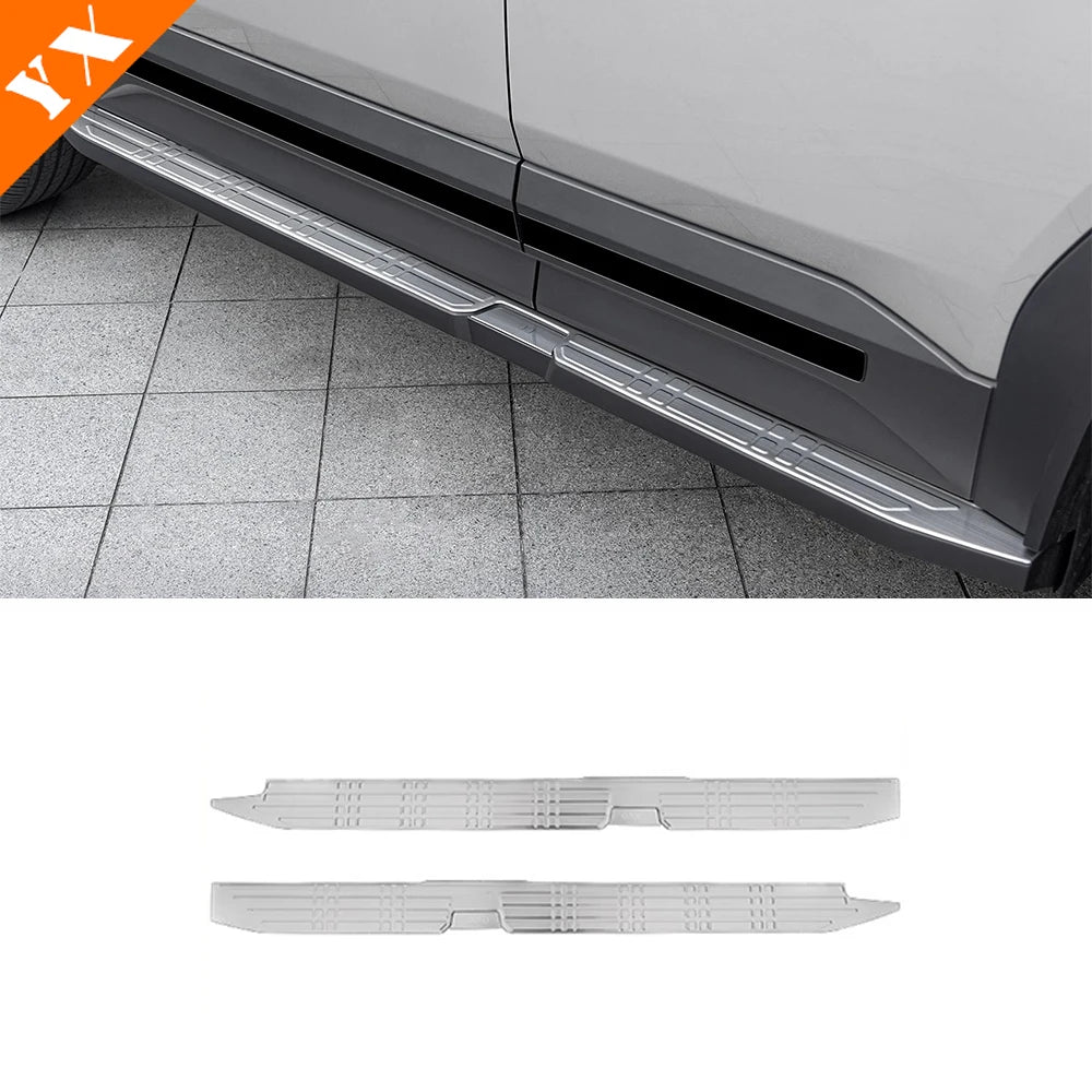 For Jetour G700 accessories 2025 2026 Car Side Step Cover Panel Sticker Modified Stainless Steel Door Sill Strip Trim.
