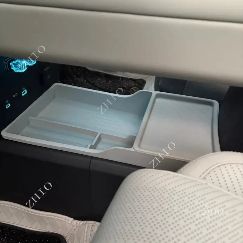 For BYD Leopard 7 Titanium 7 Divided Compartment Concealed Interior Mod Accessory Under Center Console Silicone Storage Box | 1688 Store UAE