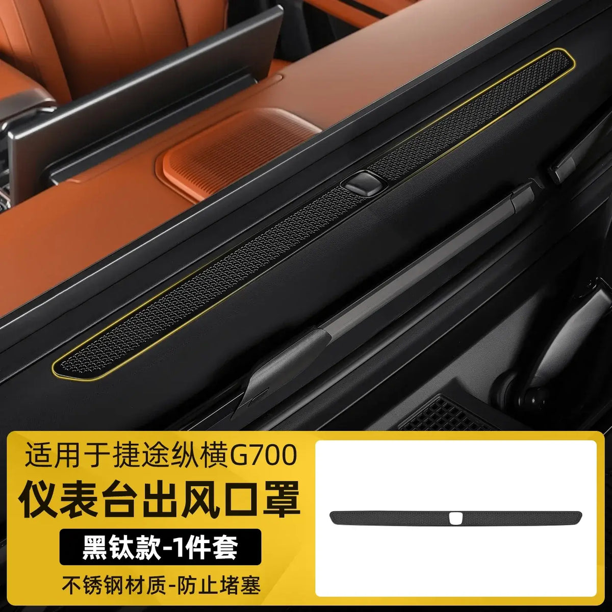 For Chery Jetour G700 2025 2026 Modification Accessories Stainless Steel Instrument Panel Air Outlet Protective Mask Cover | 1688 Store UAE