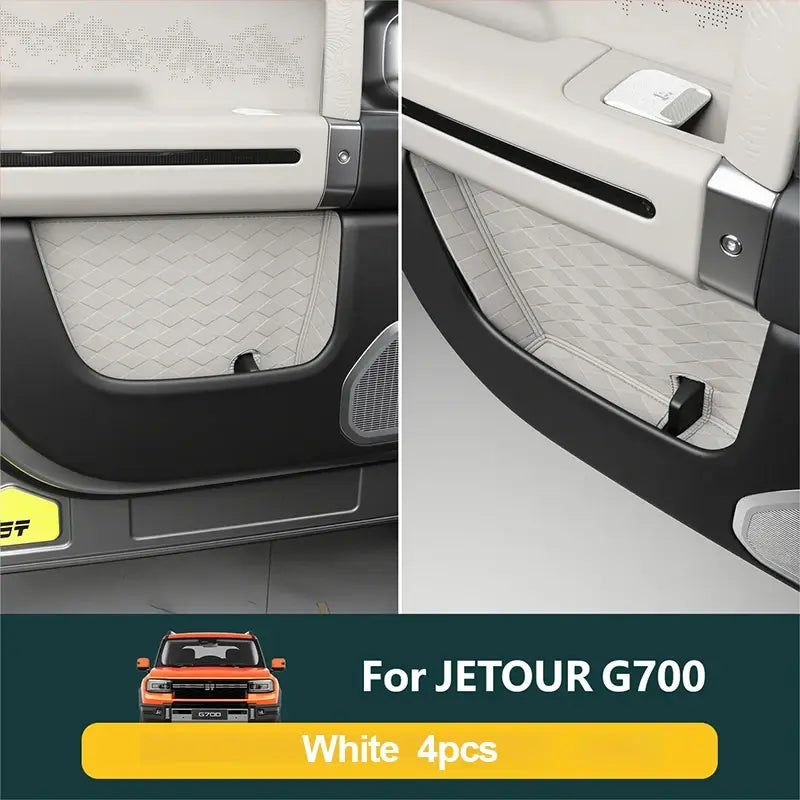 For Jetour G700 2025+ Front Rear Door Storage Mats 4 Doors Leather Mats Waterproof Interior Upgrade Car Accessories | 1688 Store UAE