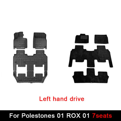 Car Floor Mats ROX 01 + ADAMAS TPE Waterproof Scratch-Proof Cargo Liners 6/7 Seats.