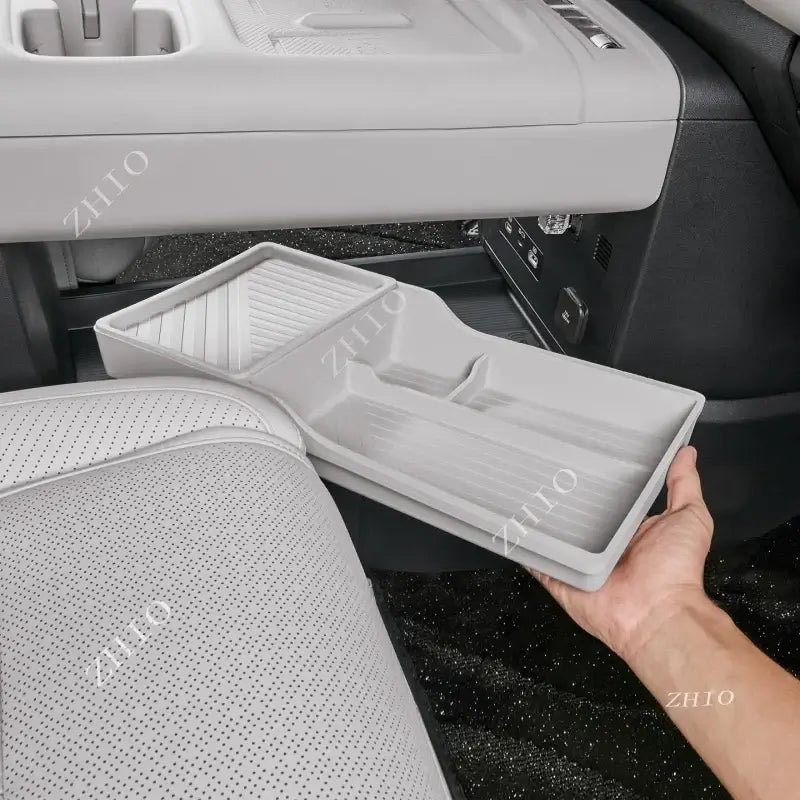 For BYD Leopard 7 Titanium 7 Divided Compartment Concealed Interior Mod Accessory Under Center Console Silicone Storage Box | 1688 Store UAE