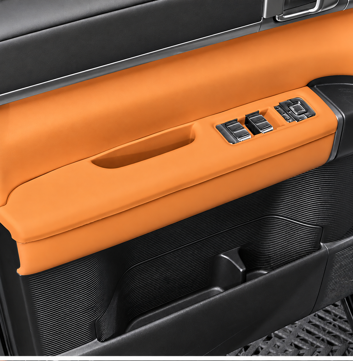 ( 4 psc ) Leopard Titanium 7 car door armrest protective pads and center console