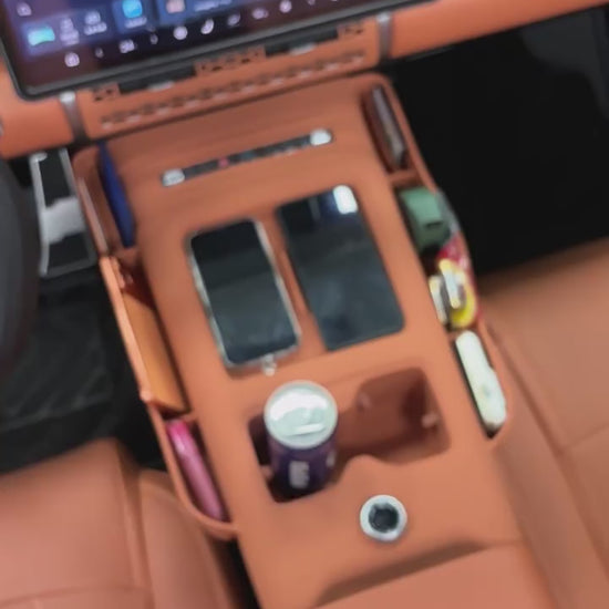 Leopard Titanium 7 center console gear shift silicone pad full wrap original car color cup panel.