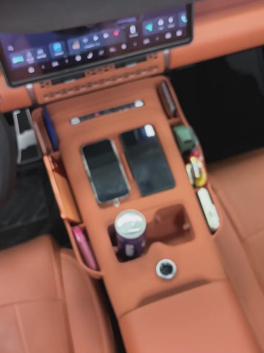 Leopard Titanium 7 center console gear shift silicone pad full wrap original car color cup panel.