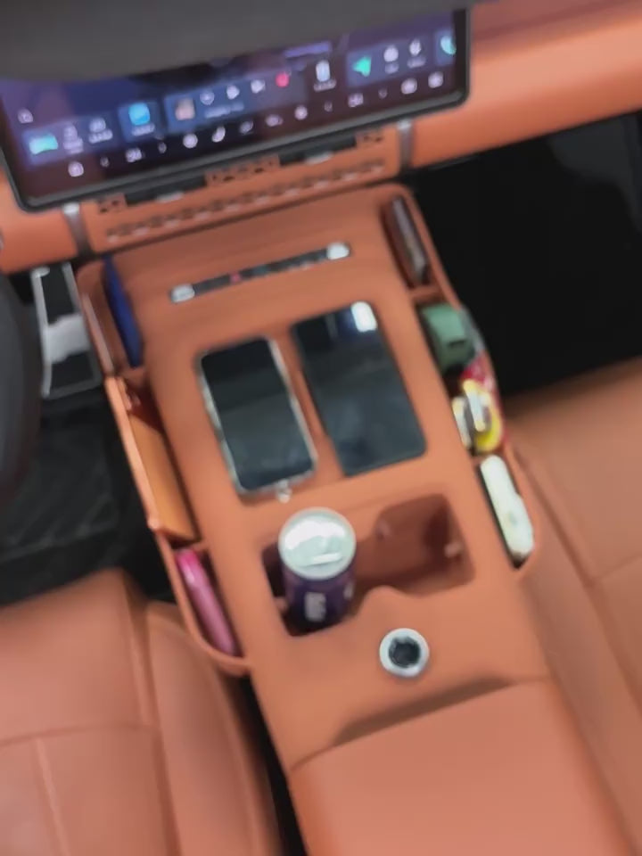Leopard Titanium 7 center console gear shift silicone pad full wrap original car color cup panel.