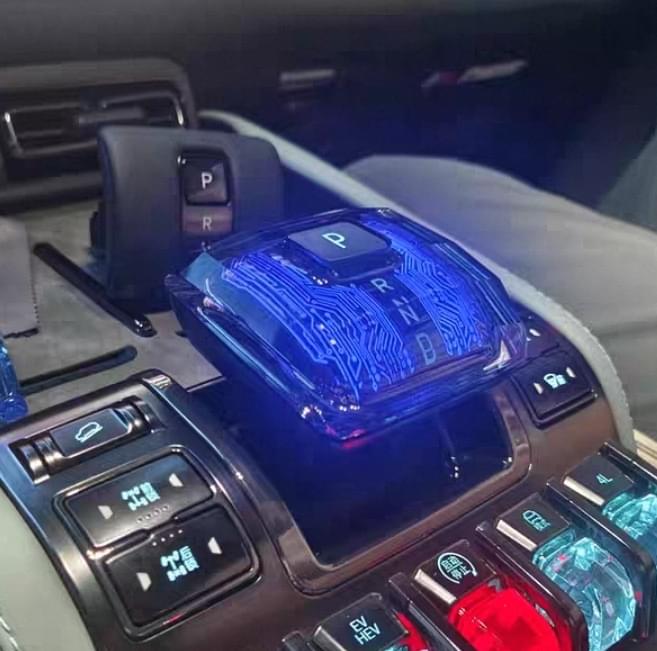 Leopard 8 & 5 Crystal Gear Shift Knob, Sci-Fi Luminous Gear Shift Knob.
