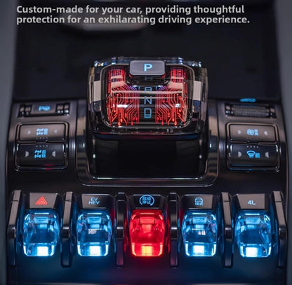 Leopard 8 & 5 Crystal Gear Shift Knob, Sci-Fi Luminous Gear Shift Knob.