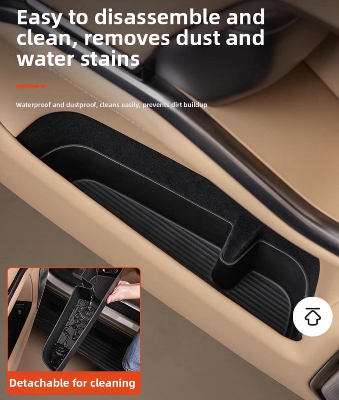 Leopard 8 Car Door Storage Box Mat Tpe Door Slot Storage Protection Mat Silicone.