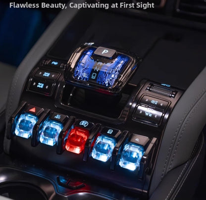 Leopard 8 & 5 Crystal Gear Shift Knob, Sci-Fi Luminous Gear Shift Knob.
